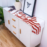 USA flag Independence Day Sharp Angle Table Runner Place Mats - LeobonZone