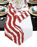USA flag Independence Day Sharp Angle Table Runner Place Mats - LeobonZone