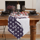 USA flag Independence Day Sharp Angle Table Runner Place Mats - LeobonZone
