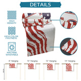 USA flag Independence Day Table Runner Place Mats - LeobonZone