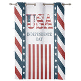 Red USA flag Independence Day window curtains - LeobonZone