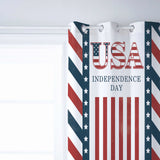 Red USA flag Independence Day window curtains - LeobonZone