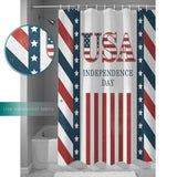 Red USA flag Independence Day Shower Curtain - LeobonZone
