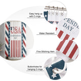 Red USA flag Independence Day Shower Curtain - LeobonZone
