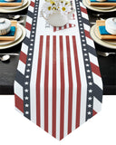 Red USA flag Independence Day Sharp Angle Table Runner Place Mats - LeobonZone