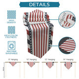 Red USA flag Independence Day Sharp Angle Table Runner Place Mats - LeobonZone