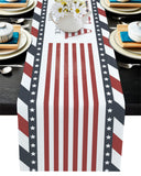Red USA flag Independence Day Table Runner Place Mats