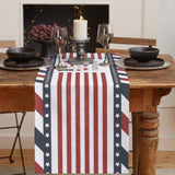 Red USA flag Independence Day Table Runner Place Mats - LeobonZone
