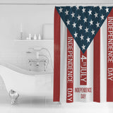 Independence Day Date Shower Curtain