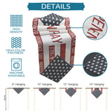 Independence Day Date Sharp Angle Table Runner Place Mats - LeobonZone