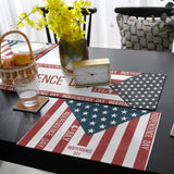 Independence Day Date Table Flag And Table Mat Suit - LeobonZone
