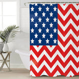 Star wave Independence Day Shower Curtain - LeobonZone