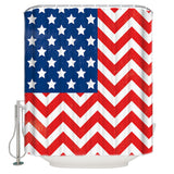Star wave Independence Day Shower Curtain - LeobonZone