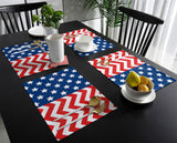 Star wave Independence Day Personalized Table Placemats - LeobonZone