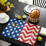 Star wave Independence Day Personalized Table Placemats - LeobonZone