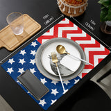 Star wave Independence Day Personalized Table Placemats - LeobonZone