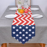 Star wave Independence Day Sharp Angle Table Runner Place Mats - LeobonZone