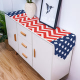 Star wave Independence Day Sharp Angle Table Runner Place Mats - LeobonZone
