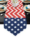 Star wave Independence Day Sharp Angle Table Runner Place Mats - LeobonZone