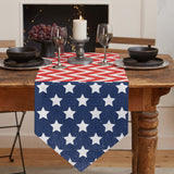 Star wave Independence Day Sharp Angle Table Runner Place Mats - LeobonZone
