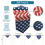 Star wave Independence Day Sharp Angle Table Runner Place Mats - LeobonZone