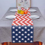 Star wave Independence Day Table Runner Place Mats - LeobonZone