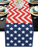 Star wave Independence Day Table Runner Place Mats - LeobonZone