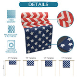 Star wave Independence Day Table Runner Place Mats - LeobonZone