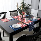 Star wave Independence Day Table Flag And Table Mat Suit - LeobonZone