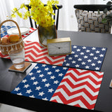 Star wave Independence Day Table Flag And Table Mat Suit - LeobonZone