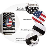 Black Retro Independence Day Flag Shower Curtain - LeobonZone