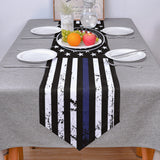 Black Retro Independence Day Flag Sharp Angle Table Runner Place Mats