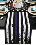 Black Retro Independence Day Flag Table Runner Place Mats