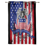 The white eagle logo of the retro America Blackout Curtain - LeobonZone