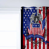 The white eagle logo of the retro America Blackout Curtain - LeobonZone