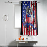 The white eagle logo of the retro America Blackout Curtain - LeobonZone