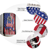 The white eagle logo of the retro America Shower Curtain - LeobonZone