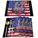 The white eagle logo of the retro America Personalized Table Placemats - LeobonZone