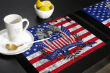 The white eagle logo of the retro America Personalized Table Placemats - LeobonZone