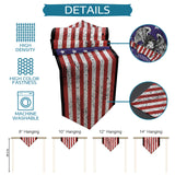 The white eagle logo of the retro America Sharp Angle Table Runner Place Mats - LeobonZone