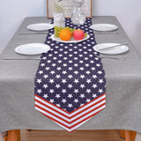 Creative flag of Independence Day Sharp Angle Table Runner Place Mats - LeobonZone