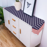 Creative flag of Independence Day Sharp Angle Table Runner Place Mats - LeobonZone