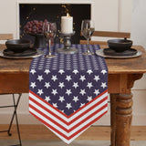 Creative flag of Independence Day Sharp Angle Table Runner Place Mats - LeobonZone