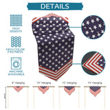 Creative flag of Independence Day Sharp Angle Table Runner Place Mats - LeobonZone