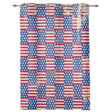 Red Independence day retro flag element window curtains - LeobonZone