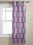 Red Independence day retro flag element window curtains - LeobonZone