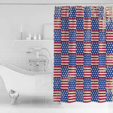 Red Independence day retro flag element Shower Curtain