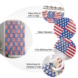 Red Independence day retro flag element Shower Curtain - LeobonZone