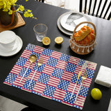 Red Independence day retro flag element Personalized Table Placemats - LeobonZone