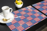 Red Independence day retro flag element Personalized Table Placemats - LeobonZone